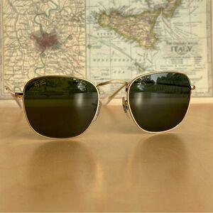 Ray-Ban RB3857 Frank 51-20 Gold and G-15 Green